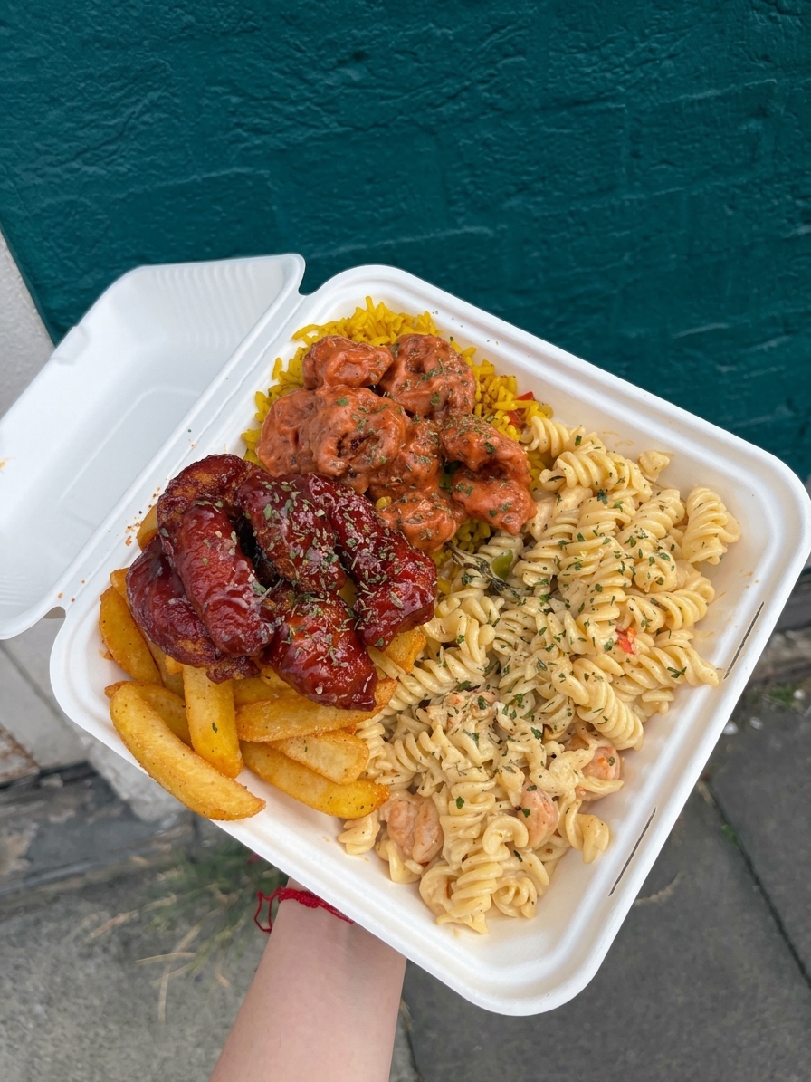 Hot honey chicken croffle